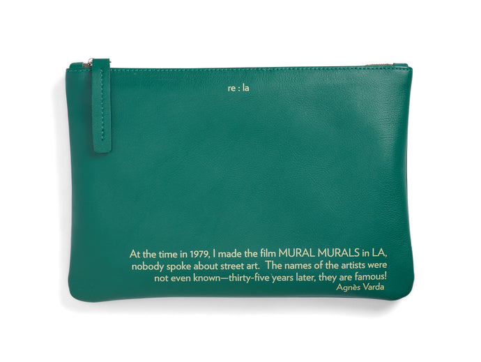 Agnès Varda Forest Green Leather Pouch