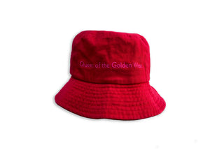 Queen of the Golden West Red Embroidered Bucket Hat