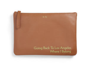 Going Back to LA Cognac Leather Pouch